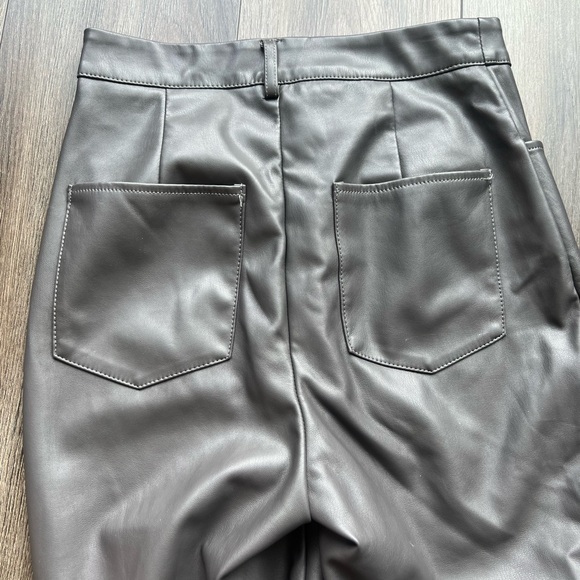 Missguided gray leather want with fleece - Picture 7 of 8